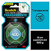 Fita Dupla Face 3M Scotch Fixa Forte Transparente 12 mmx2m