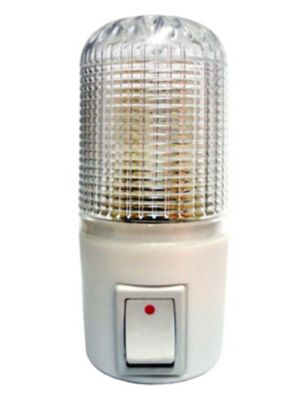 Luz Noturna Manual com LEDs 127V 7,5x13,5cm Cristal