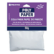 Cola de Papel de Parede Polyepox Paper, Branco, 50g, 15x23x2