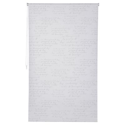 Cortina Rolo Blackout Letra Branco120x165cm Just Home Collection