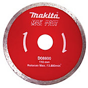 Disco Diamantado de Corte D-08800 Makita Mak Fast 110mm Prata