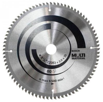 Disco de serra Circular Bosch Multimaterial 235, furo de 25 mm, espessura de 1,5 mm, 80 dentes
