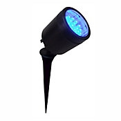 Luminria Tipo Espeto para Jardim 6107 Articulado 19 LEDs Luz Azul Bivolt Preto