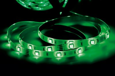 Fita de LED 5m Luz Verde 25W 30 Lmpadas e Transformador