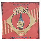 Placa Decorativa Cerveja 30x30cm Vermelho