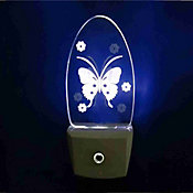 Luz Noturna LED Borboleta Bivolt Branco