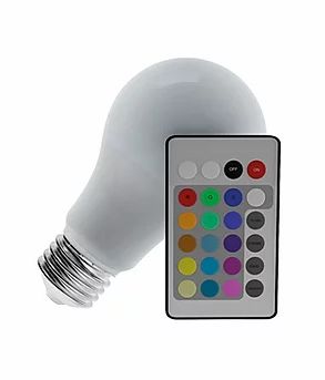 Lmpada LED Bulbo RGB 3,5W com Controle Bivolt 