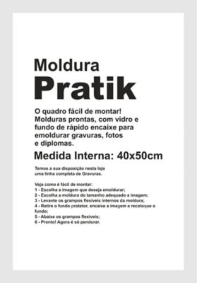 Moldura Prtica Premier 40x50cm Branco