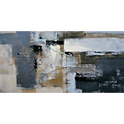 Quadro Digital Efeito Abstrato 55x110cm Cinza