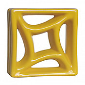 Tijolo Vazado Esmaltado Estrela do Mar 18,5x19,5cm Amarelo Girassol