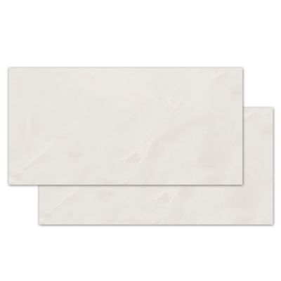 Porcelanato Polido Onice Off White EP 60x120cm Caixa 1,37m Retificado Branco