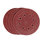 Disco de Lixa com Velcro 125mm 738029 Gro 40 5 Peas Vermelho MTX