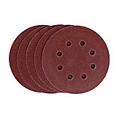 Disco de Lixa com Velcro 125mm 738059 Gro 100 5 Peas Vermelho MTX