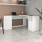 Mesa de Computador Branco Mdp 15mm 78,5x160x134,5cm BRV Mveis