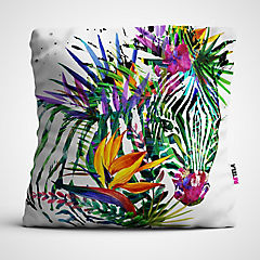 Cojin 45x45 cm ilustración zebra multicolor