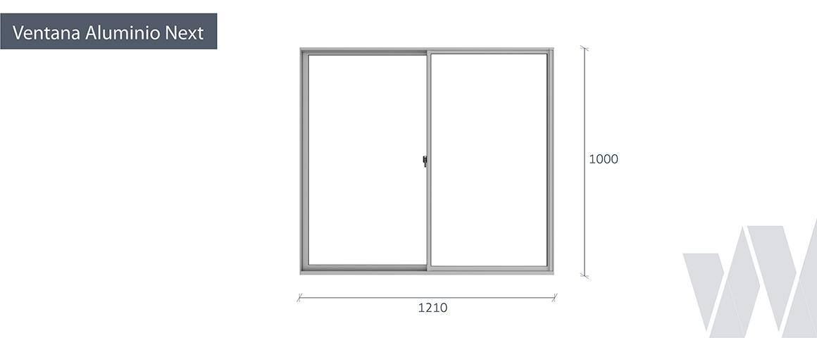 Medidas ventana corredera aluminio termopanel