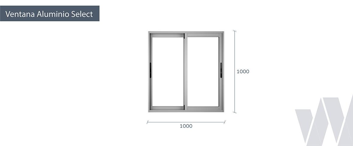 Medidas ventana corredera aluminio premium select termopanel