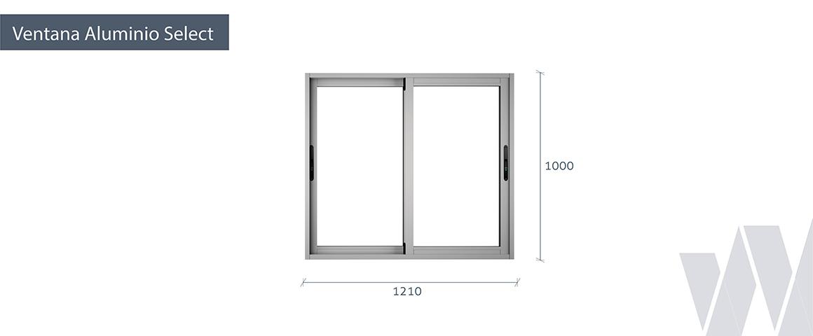 Medidas ventana corredera aluminio premium select termopanel