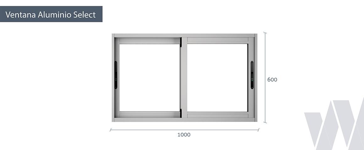 Medidas ventana corredera aluminio premium select termopanel