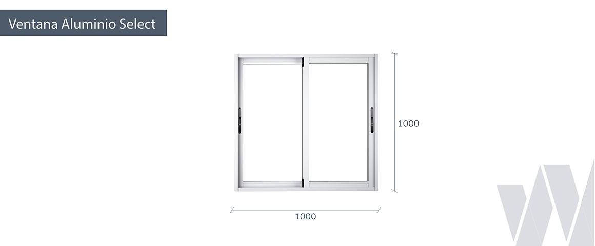 Medidas ventana corredera aluminio premium select termopanel