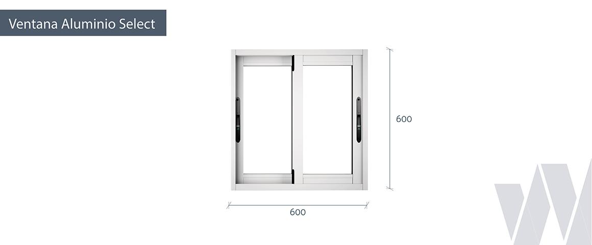 Medidas ventana corredera aluminio premium select termopanel