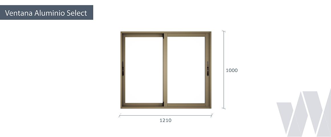 Medidas ventana corredera aluminio premium select termopanel