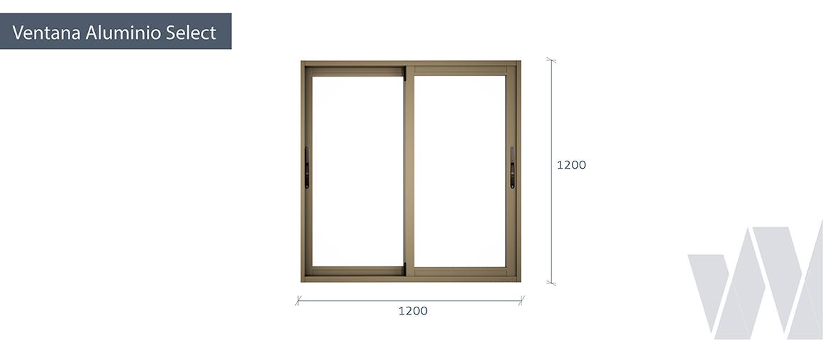 Medidas ventana corredera aluminio premium select termopanel