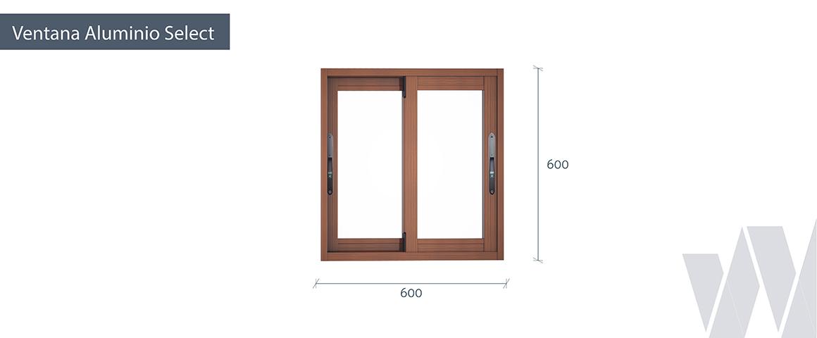 Medidas ventana corredera aluminio premium select termopanel