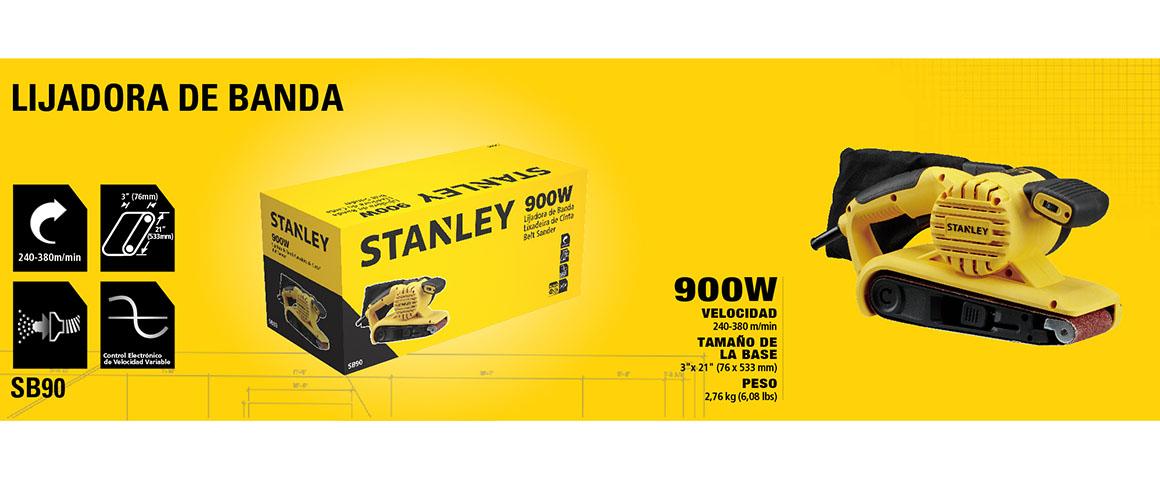 Lijadora de Banda STANLEY 900W SB90