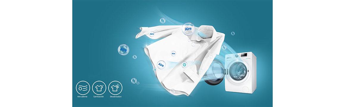 Lavadora-secadora Samsung con tecnología Eco Bubble, 10.5 kg