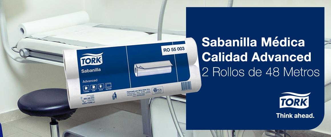 Sabanilla Médica Tork Calidad Advanced - 2 Rollos de 48 Metros