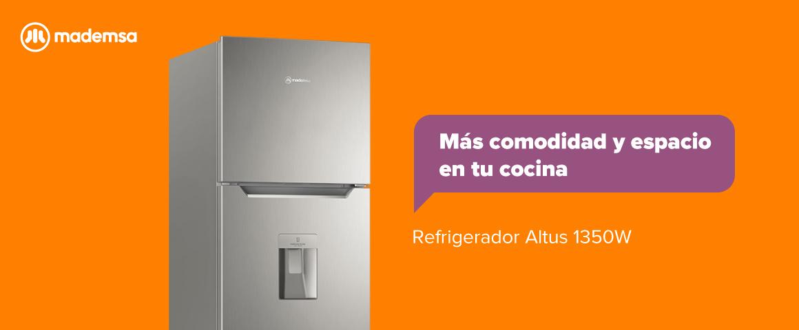 Más comodidad y espacio en tu cocina. Refrigerador Altus 1350W
