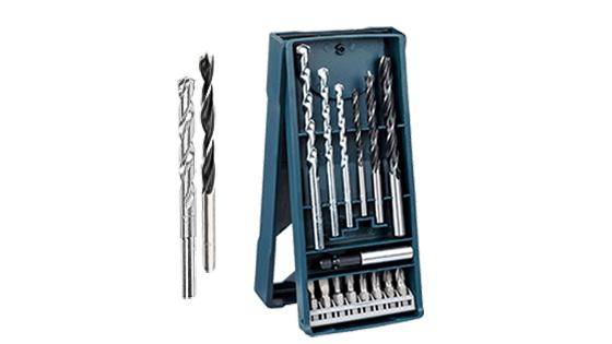 Kit de puntas y brocas Mini X-Line para atornillar y perforar con 15 unidades.