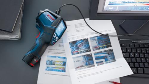 Termodetector Infrarrojo de Superficie y Ambiente hasta 1000 °C con Bluetooth Bosch GIS 1000 C.