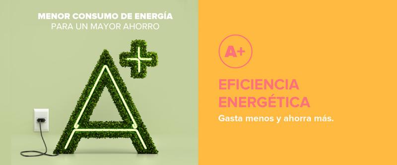 Menor consumo de energia. Eficiencia Energetica A+