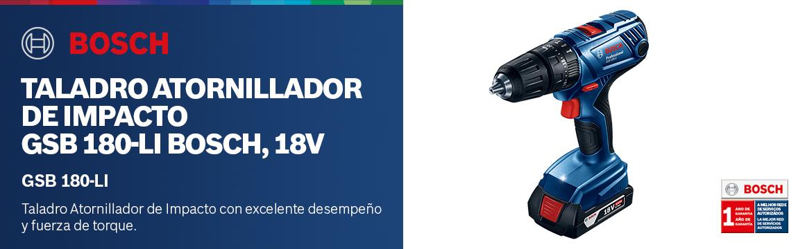 Taladro Atornillador de Impacto GSB 180-LI Bosch, 18V