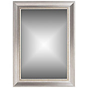 Espejo decorativo rectangular de 78 x 108 cm Plata