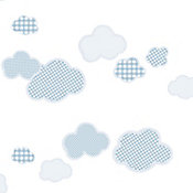 Papel tapiz Favola Nubes de 53 cm x 10 m Blanco/ Azul