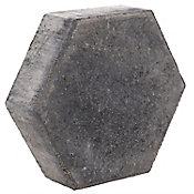 Adoqun Hexagonal Negro 24 X 24 X 6 Cm