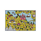 Tapete infantil Castillo de Princesa de 80 x 120 cm Multicolor
