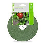 Velcro sujetadores para plantas, cinta 22.8m x 1.2 cm, color verde, no daa las plantas, reutilizable