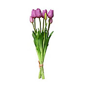 Bouquet De Tulipanes Morados Artificial