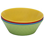 Set 4 bowls de plstico de colores 500 ml