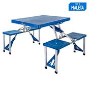 Set de mesa plegable 134x82x66cm Azul