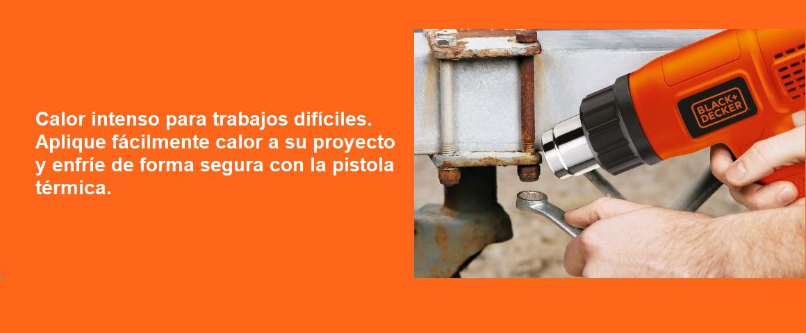 Pistola de calor, calor, Pistola, Black&Decker, B&D;temperatura, caliente, herramienta eléctrica, remover pintura, aflojar tuercas, pernos, HG1505