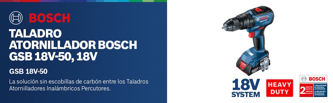 Taladro Atornillador Bosch GSB 18V-50, 18V