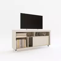 Mueble Mesa Rack Para Tv Eco Melamina Con Ruedas