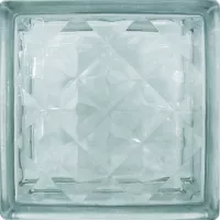 Bloco  de Vidro Diamond P-001 19x19cm Transparente Holztek.