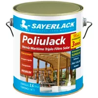 Verniz Marítimo Poliulack Acetinado 3,6L Transparente Sayerlack