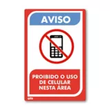 Sinal PVC Proibido o Uso de Celular